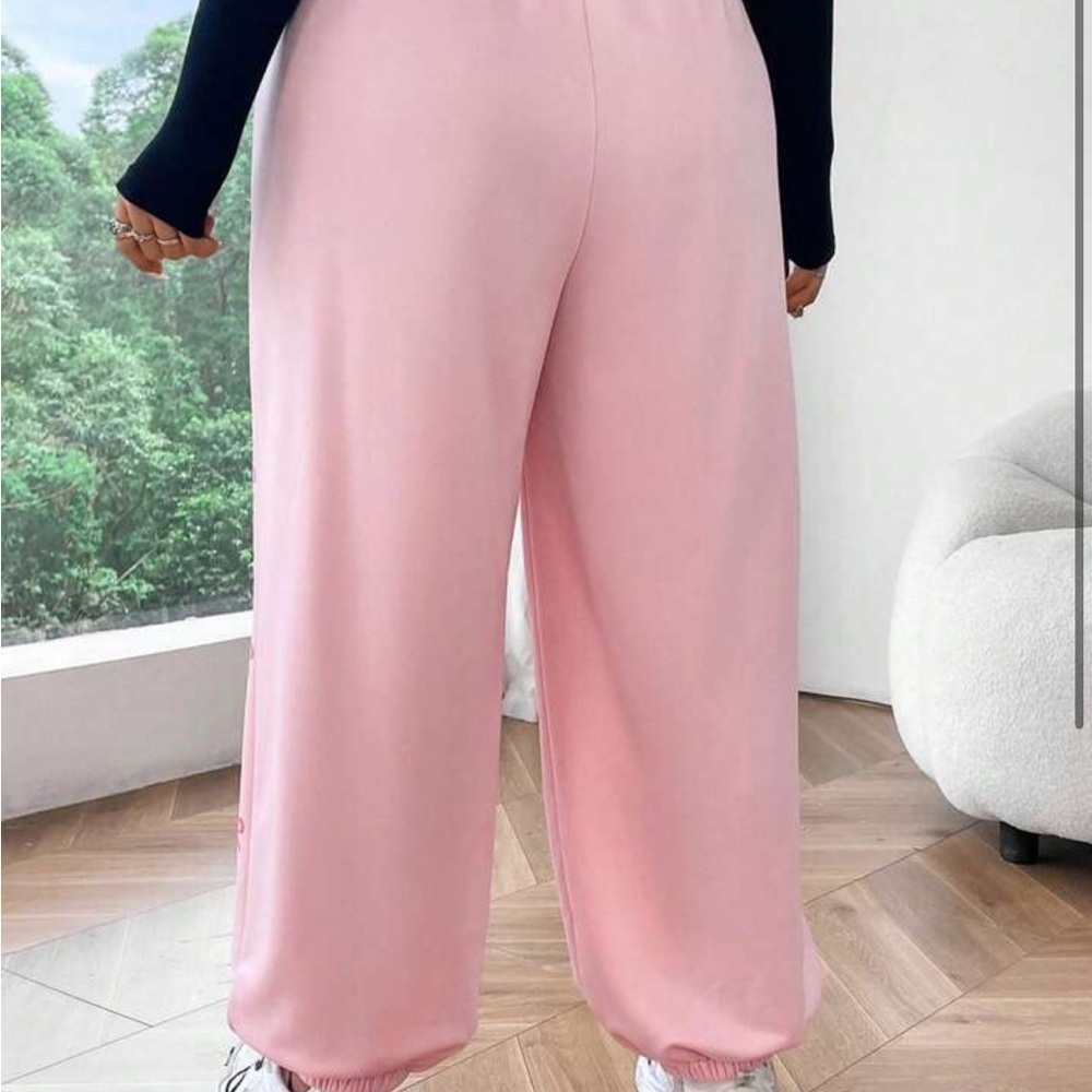 SHEIN Pink Jogger Track Pants Bow Print Size S - Picture 6 of 11